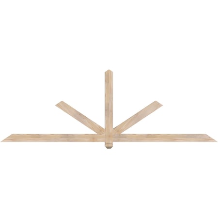 Ekena Millwork Kennewick Smooth Timber Gable Bracket, Douglas Fir, 96"W x 32"H x 3 1/2"D x 3 1/2"F, 8/12 Pitch GBW096X32X0404KEN00SDF